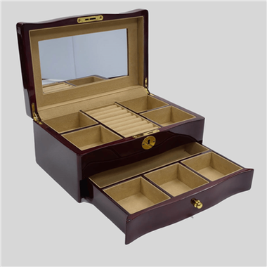 Lockable Two Layer Jewelry Display Case