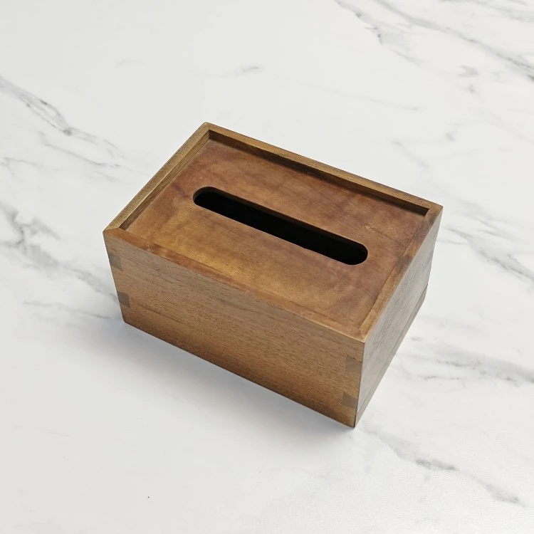 Customised Vintage Solid Wood Tissue Box