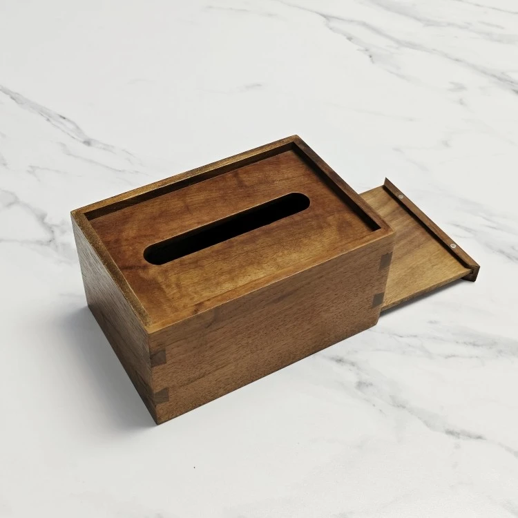 China Vintage Solid Wood Tissue Box