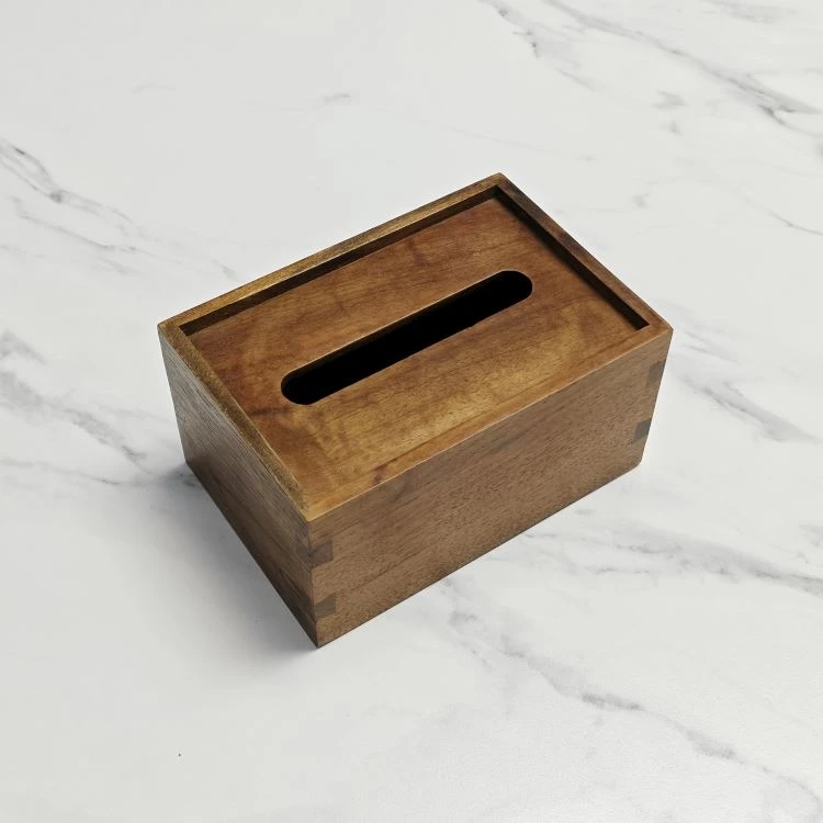 Vintage Solid Wood Tissue Box