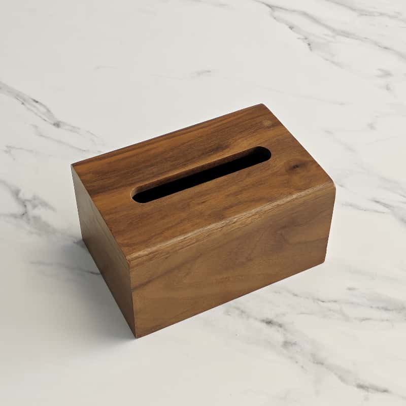 Walnut Solid Wood Tissue Box